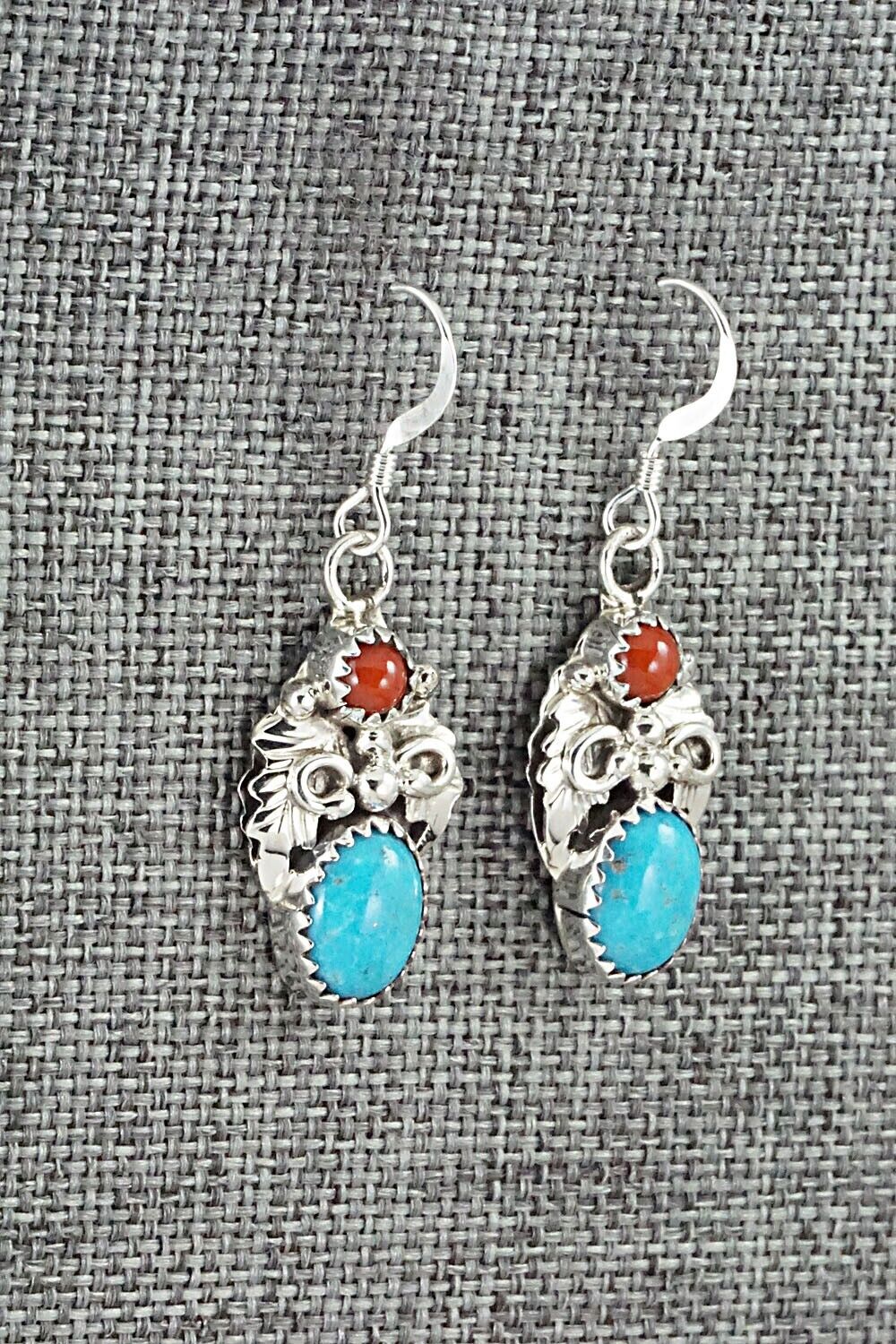 Turquoise and Sterling Silver Earrings - Roberta Begay