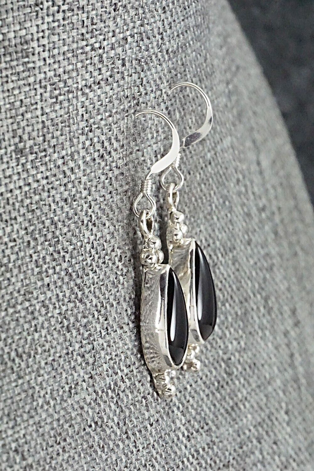 Onyx & Sterling Silver Earrings - Judy Largo