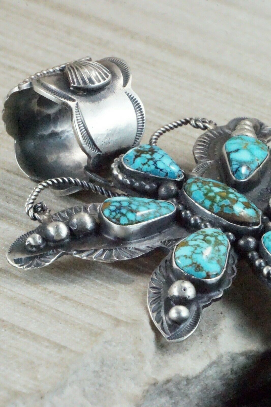 Turquoise & Sterling Silver Pendant - Shawn Cayatineto