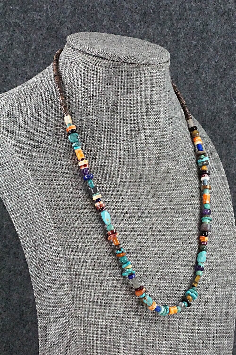 Multi Stone and Sterling Silver Necklace - Helen Tsosie