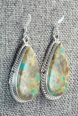 Turquoise & Sterling Silver Earrings - Isabelle Yazzie