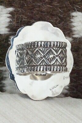 Turquoise and Sterling Silver Ring - Leonard Maloney - Size 11.5