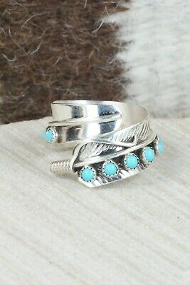 Turquoise & Sterling Silver Ring - Aaron Davis - Size 7.75