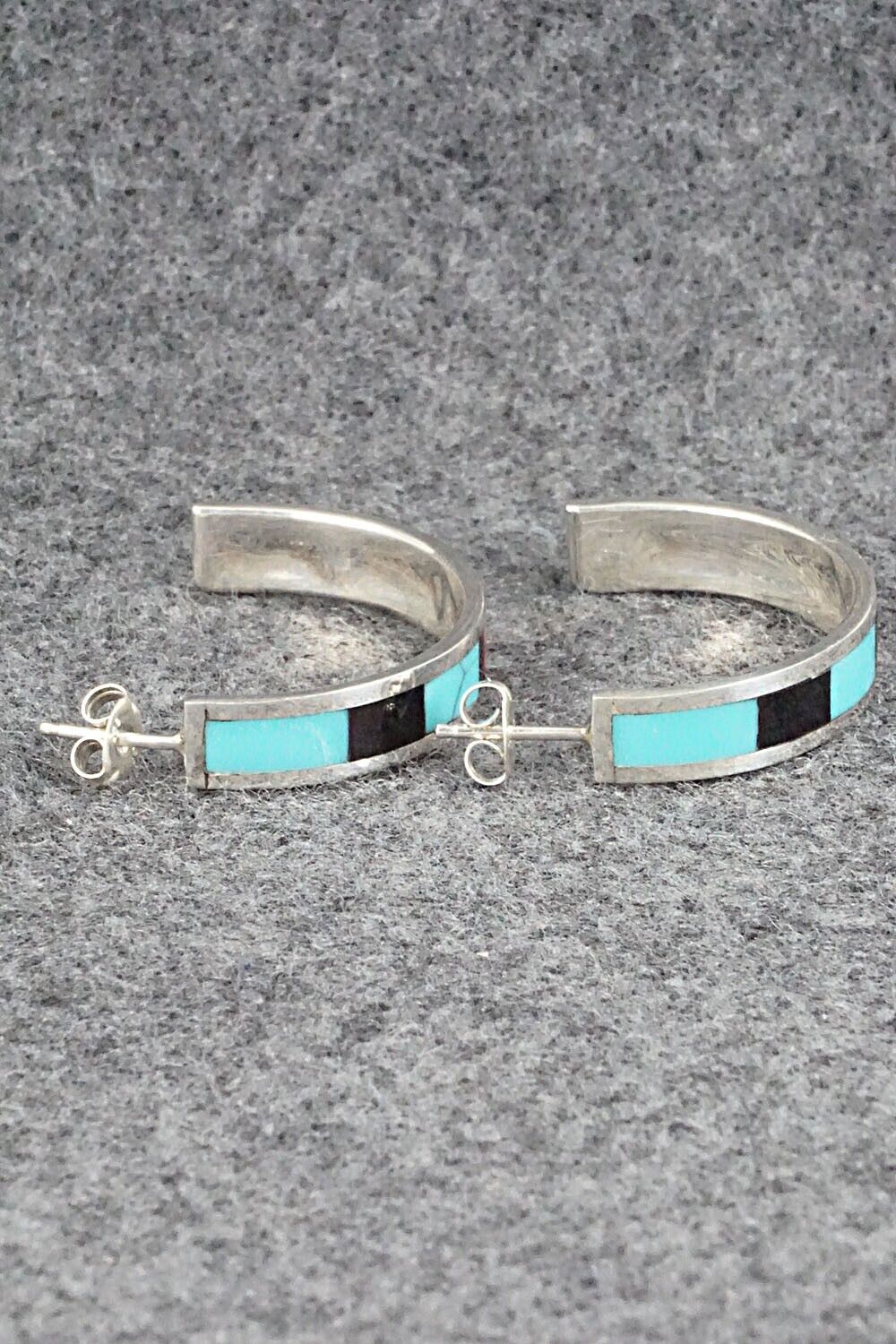 Multi Stone Inlay & Sterling Silver Earrings - Robin Chavez