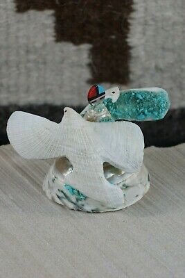 Eagles Zuni Fetish Carving - Kevin Quam - High Lonesome Trading