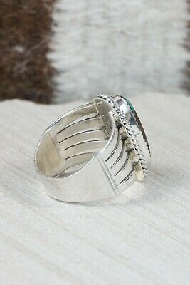 Navajo Turquoise & Sterling Silver Ring - Jeanette Saunders - Size 11.75