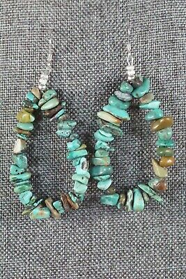Navajo Turquoise and Sterling Silver Earrings - Native American