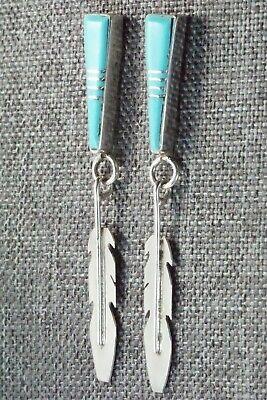 Turquoise & Sterling Silver Earrings - Terrence Panteah