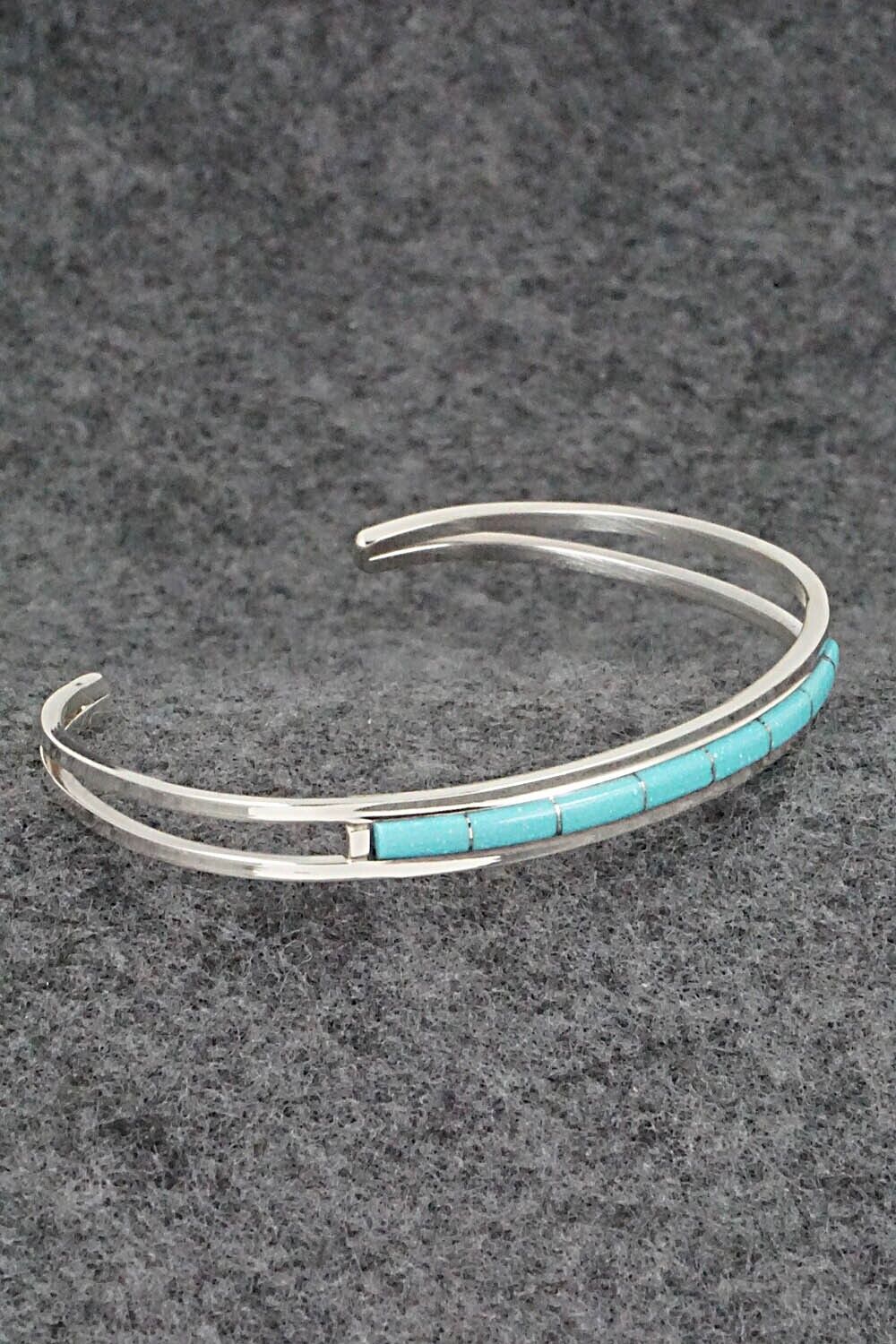 Turquoise & Sterling Silver Inlay Bracelet - Anson Wallace