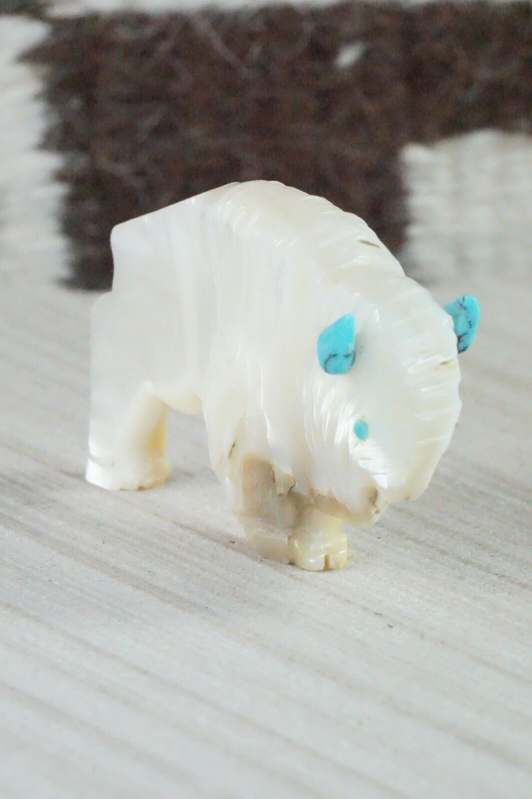 Buffalo Zuni Fetish Carving - Kevin Quam