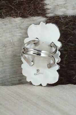 Turquoise & Sterling Silver Ring - Shirley Largo - Size 6