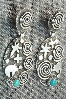 Turquoise & Sterling Silver Earrings - Alex Sanchez - High Lonesome Trading