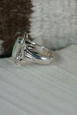 Navajo Turquoise and Sterling Silver Ring - Aaron Begay - Size 11.75 - High Lonesome Trading
