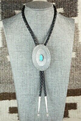 Turquoise & Sterling Silver Bolo Tie - Arnold Blackgoat