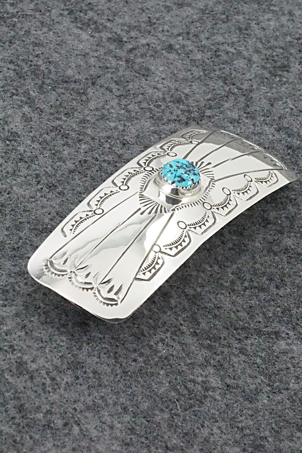Turquoise & Sterling Silver Hair Barrette - Jolene Begay