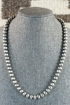 Navajo Sterling Silver Pearl Necklace - Jan Mariano