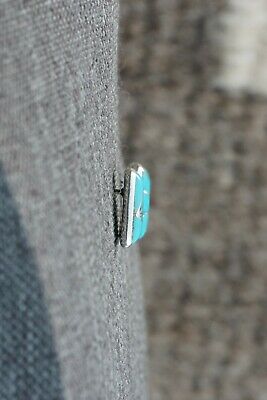 Zuni Turquoise & Sterling Silver Earrings - Kal Kallestewa