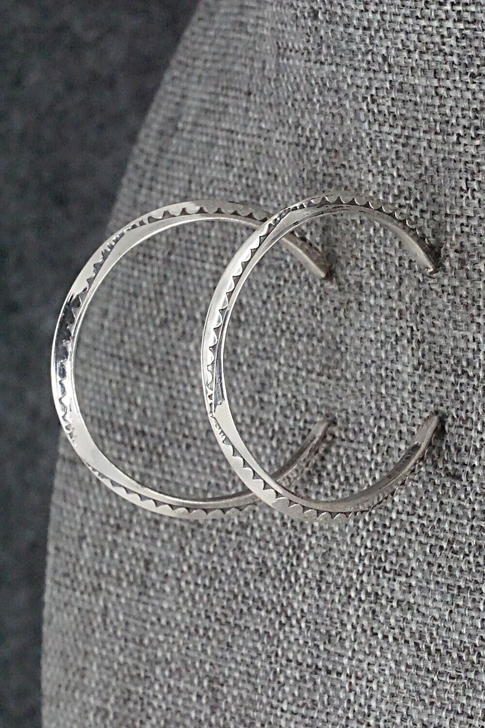 Sterling Silver Hoop Earrings - Elaine Tahe