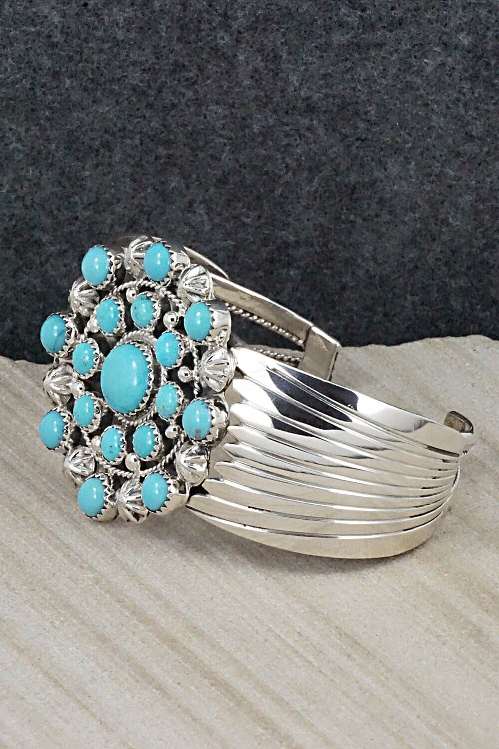 Turquoise & Sterling Silver Bracelet - Jeremy Delgarito