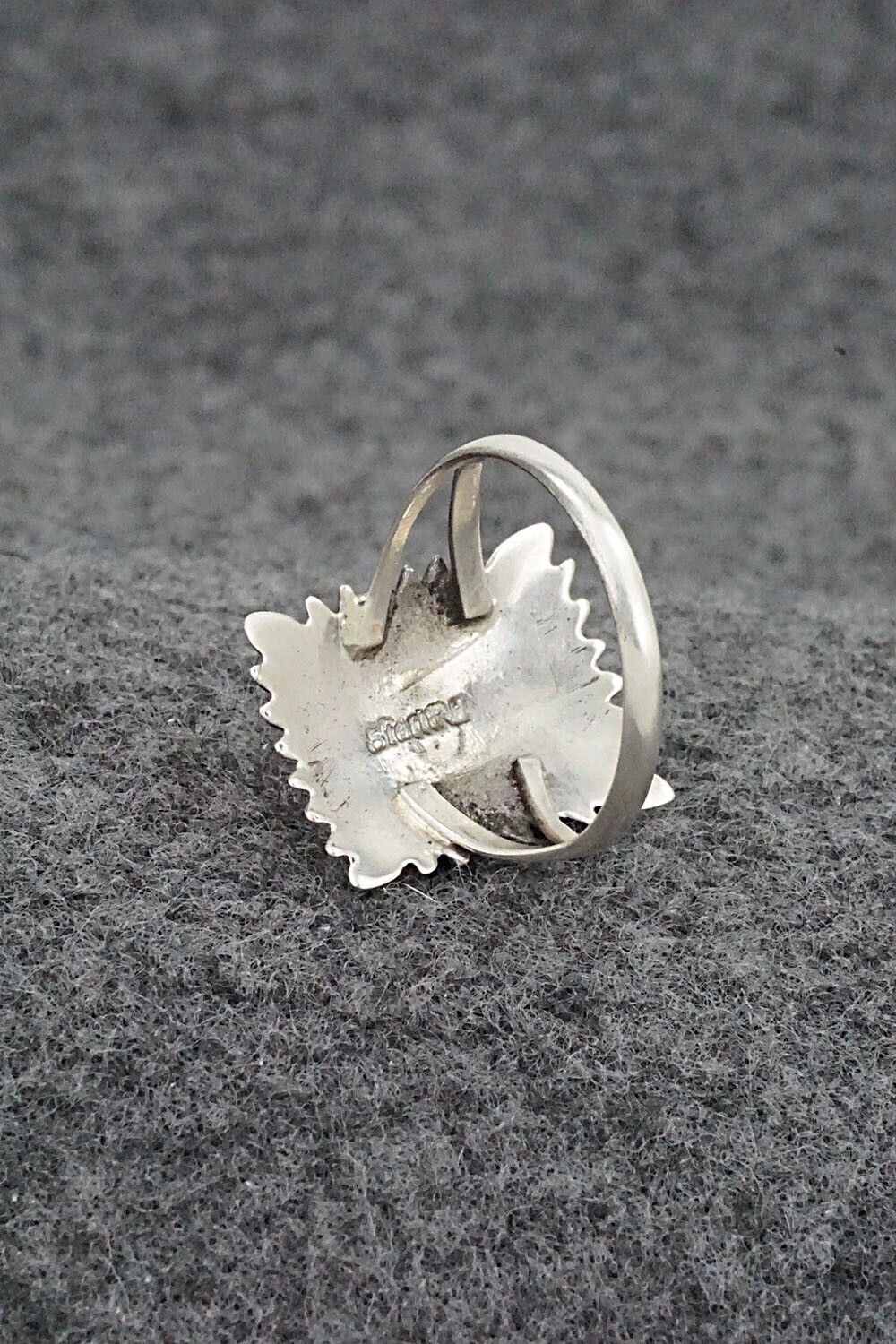 Coral & Sterling Silver Ring - Jamie Saunders - Size 5