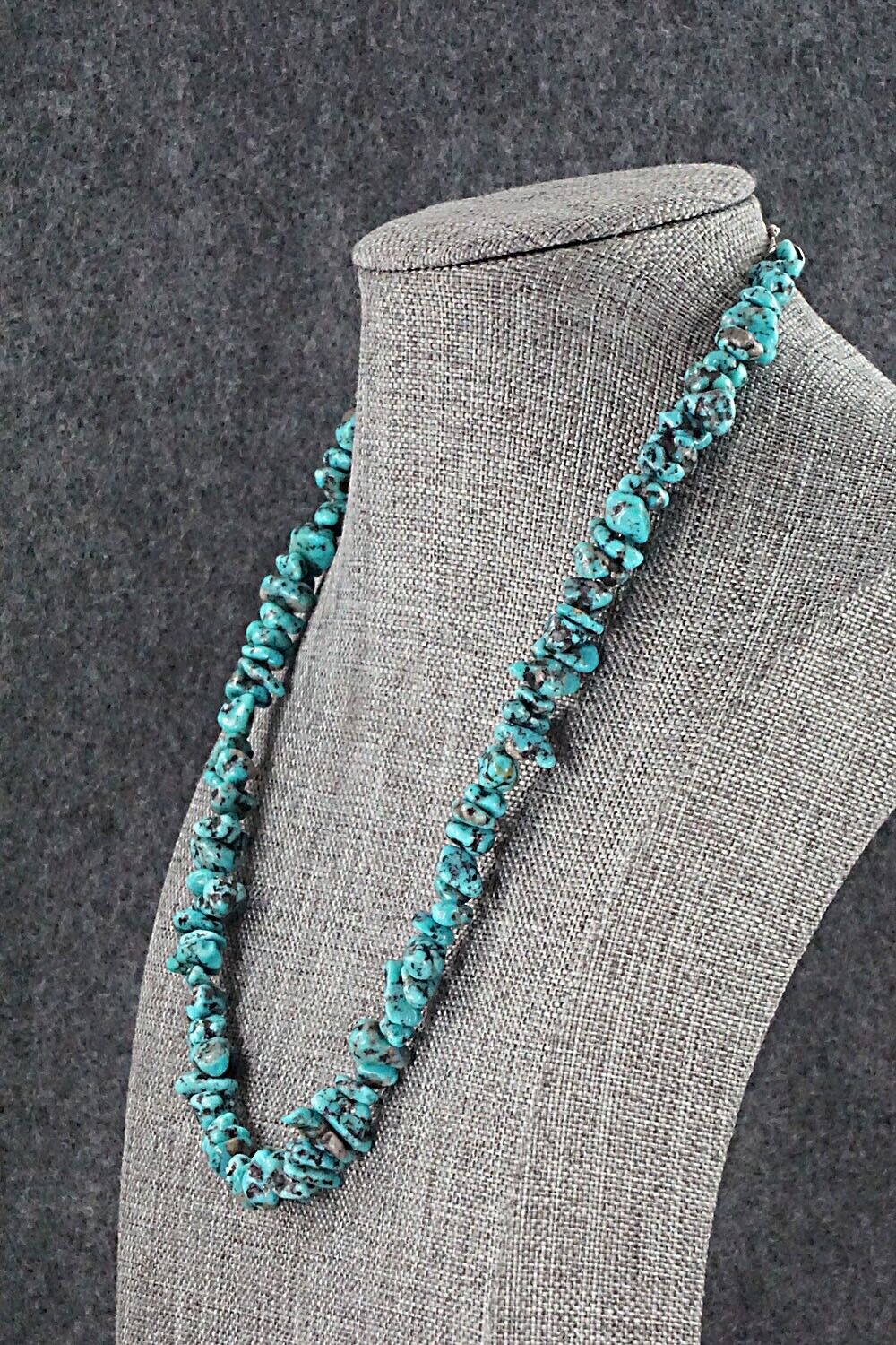 Turquoise and Sterling Silver Necklace - Louise Joe