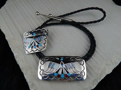 Navajo Bolo Tie & Buckle Sterling Silver - Jane Becenti - High Lonesome Trading