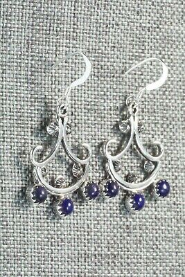 Lapis & Sterling Silver Earrings - Navajo