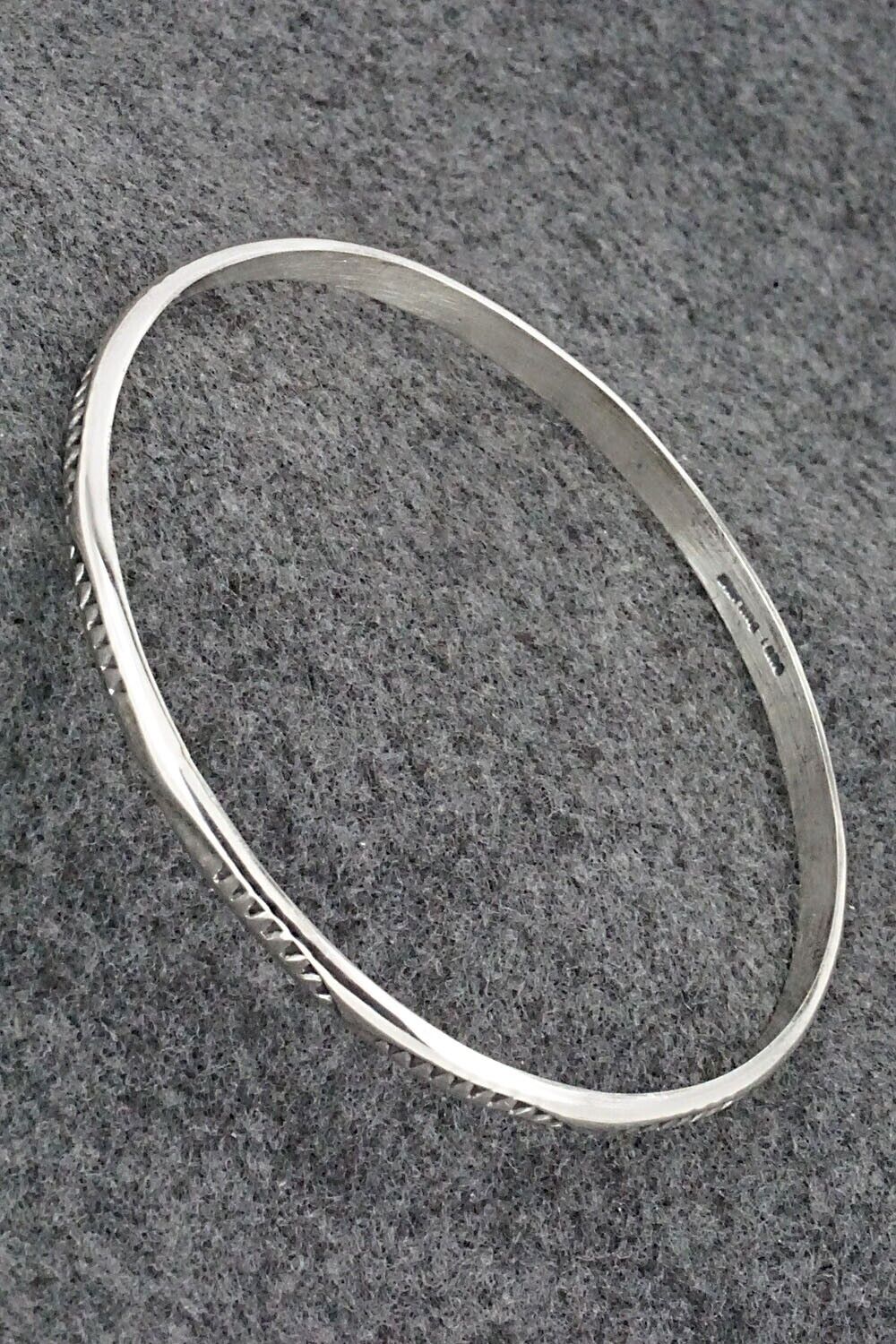 Sterling Silver Bangle Bracelet - Elaine Tahe