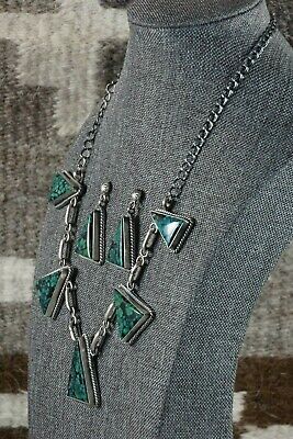 Navajo Turquoise & Sterling Silver Necklace - Raymond Delgarito - High Lonesome Trading