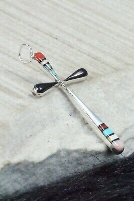 Multi Stone & Sterling Silver Pendant - Lynette Bowannie