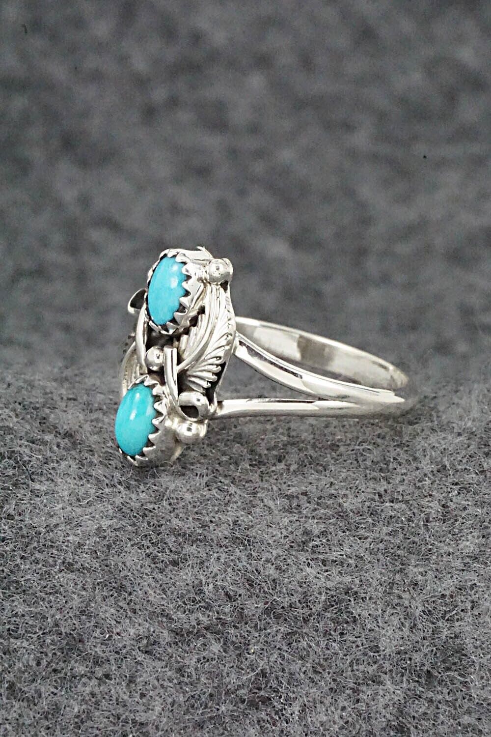 Turquoise & Sterling Silver Ring - William Begay - Size 9.25