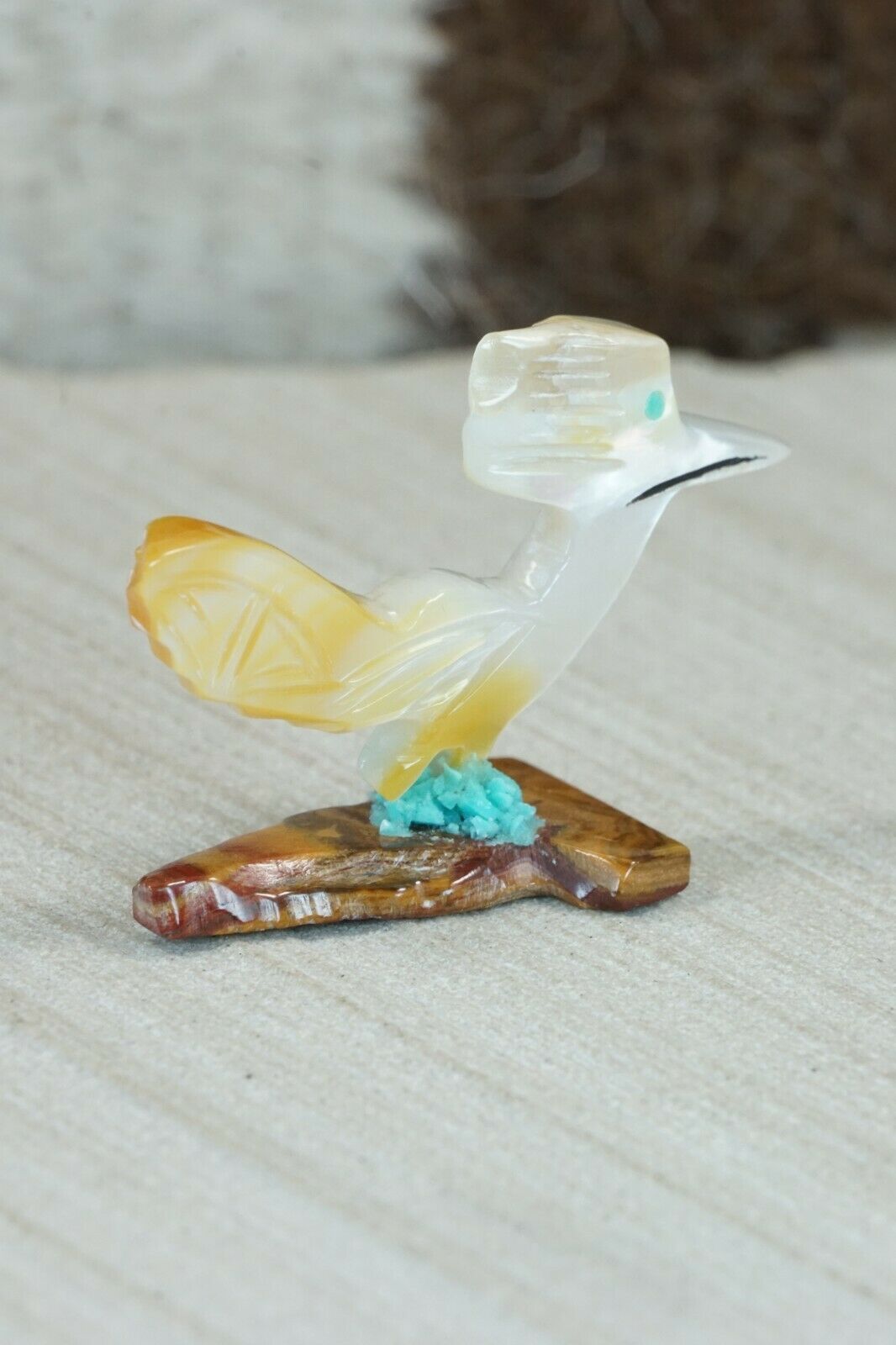 Road Runner Zuni Fetish Carving - Gloria Chattin