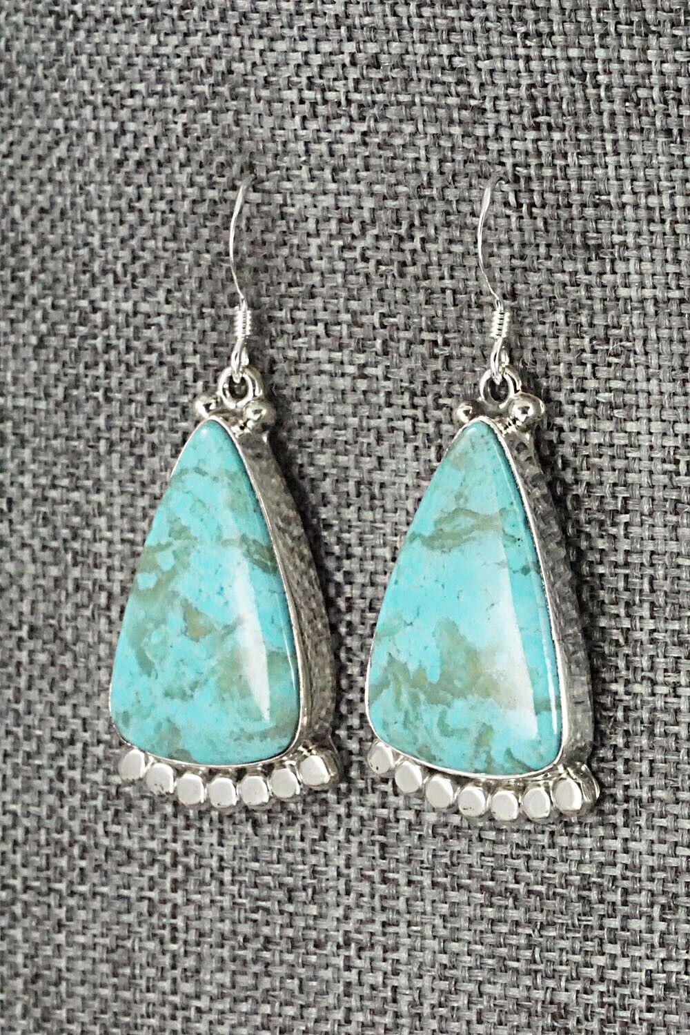Turquoise & Sterling Silver Earrings - Verley Betone