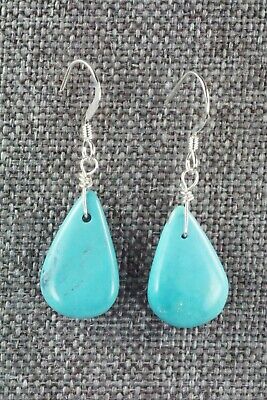 Turquoise & Sterling Silver Earrings - Navajo