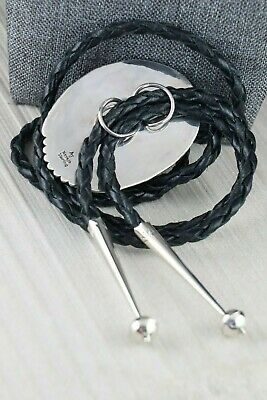 Navajo Turquoise & Sterling Silver Bolo Tie - Alvin Joe - High Lonesome Trading