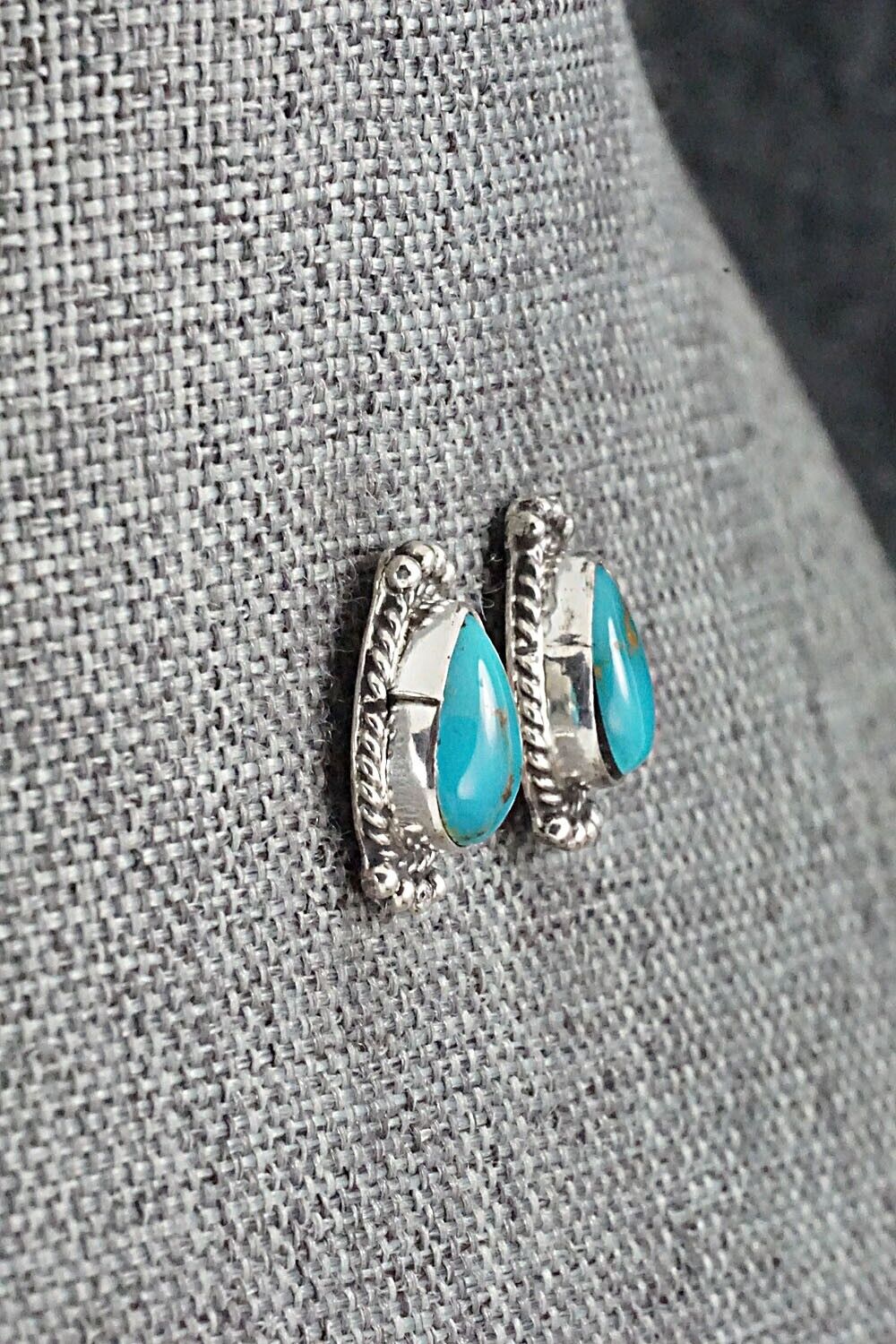 Turquoise & Sterling Silver Earrings - Jan Mariano