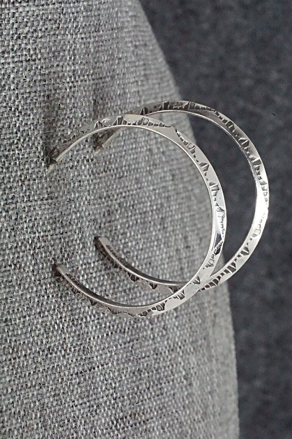 Sterling Silver Hoop Earrings - Elaine Tahe