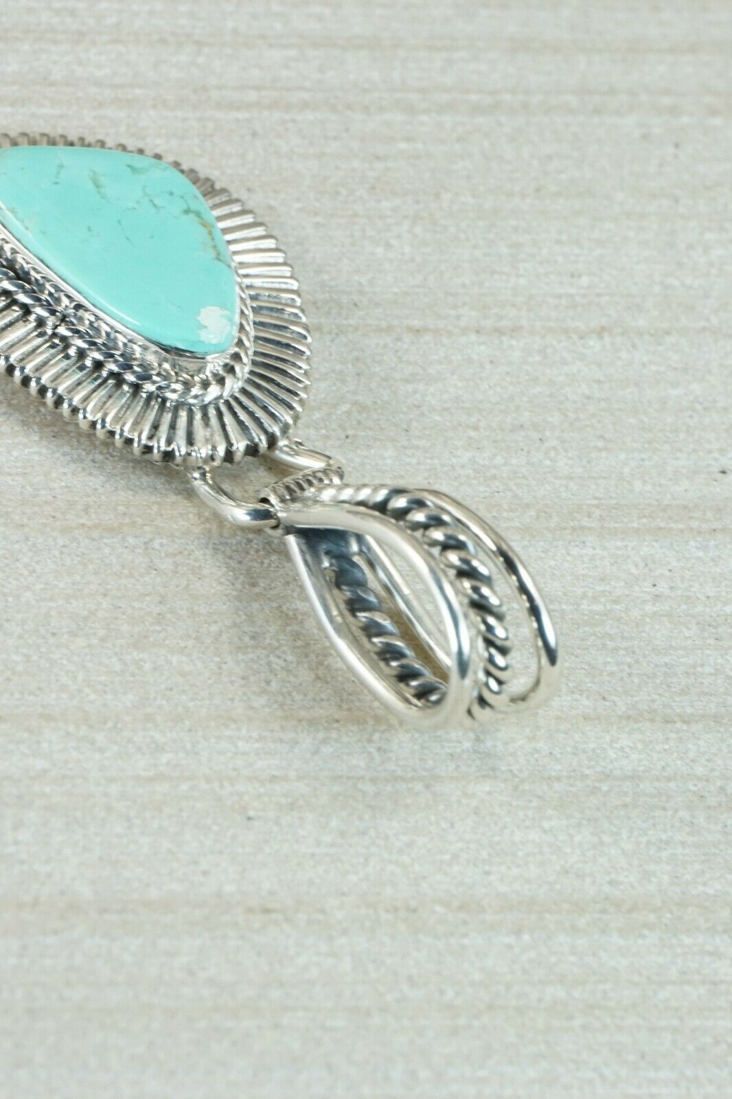 Navajo Turquoise and Sterling Silver Pendant - Native American