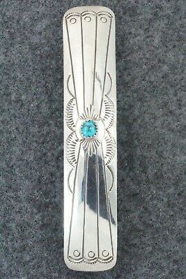 Turquoise & Sterling Silver Hair Barrette - Jolene Begay