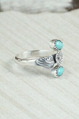 Turquoise & Sterling Silver Ring - Harris Largo - 9.5
