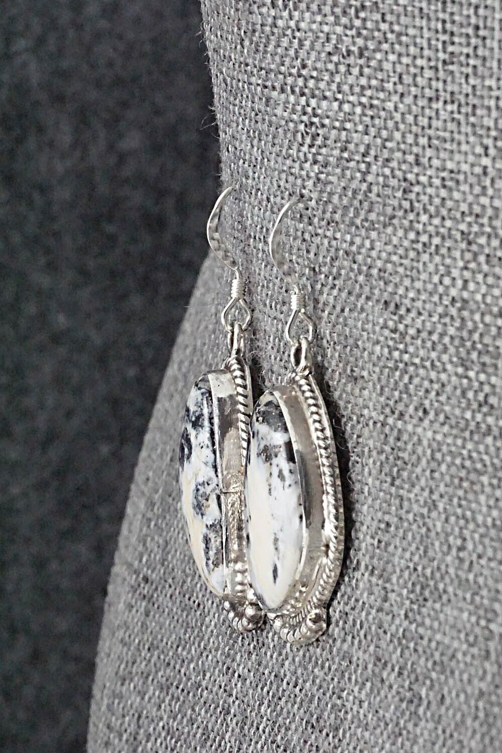 White Buffalo & Sterling Silver Earrings - Sharon McCarthy