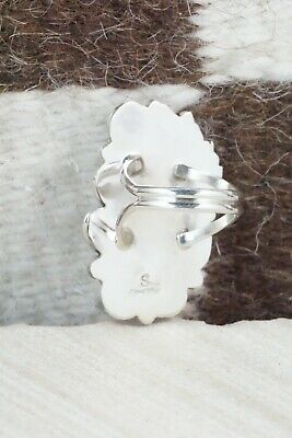Turquoise & Sterling Silver Ring - Shirley Largo - Size 6.5