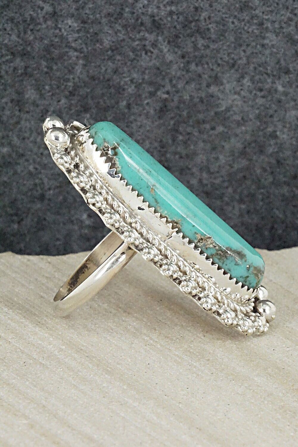 Turquoise & Sterling Silver Ring - Donavan Nez - Size 9