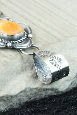 Spiny Oyster & Sterling Silver Pendant - Jeff James Jr.