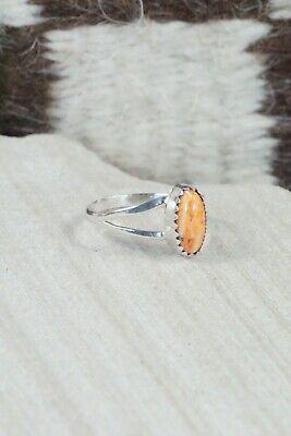 Spiny Oyster & Sterling Silver Ring - Robert Martinez - Size 6.75