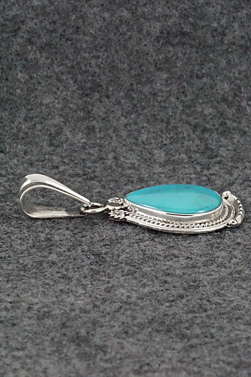 Turquoise & Sterling Silver Pendant - Samuel Yellowhair