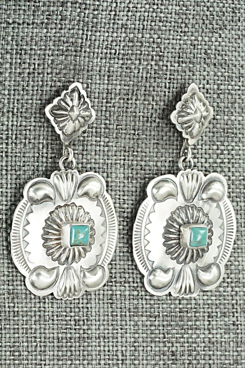 Turquoise & Sterling Silver Earrings - Terry Charlie