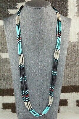 Turquoise, Coral & Shell Necklace - Esquipula Tenorio