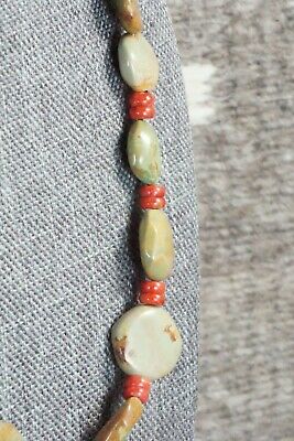 Turquoise, Coral & Sterling Silver Necklace - Navajo