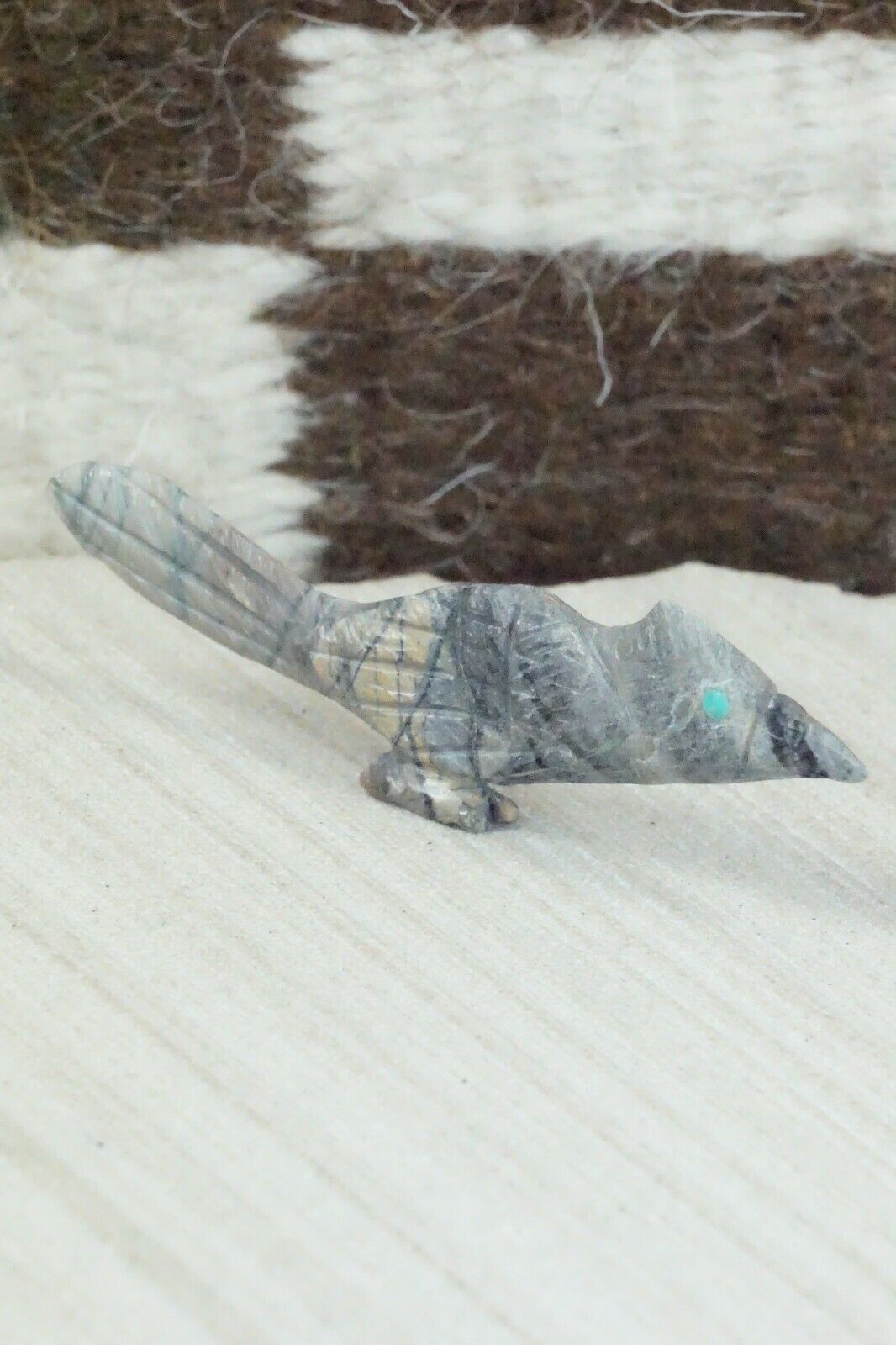 Road Runner Zuni Fetish Carving - Jonas Hustito
